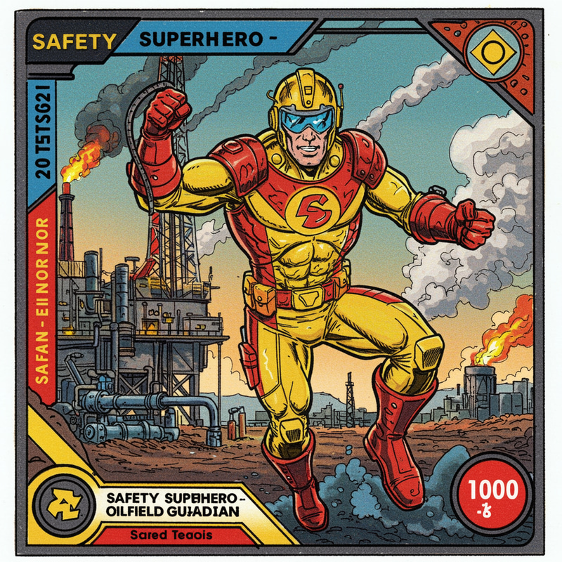 Safety Superhero in Oilfield Trading Card Safety Superhero in Oilfield Trading Card