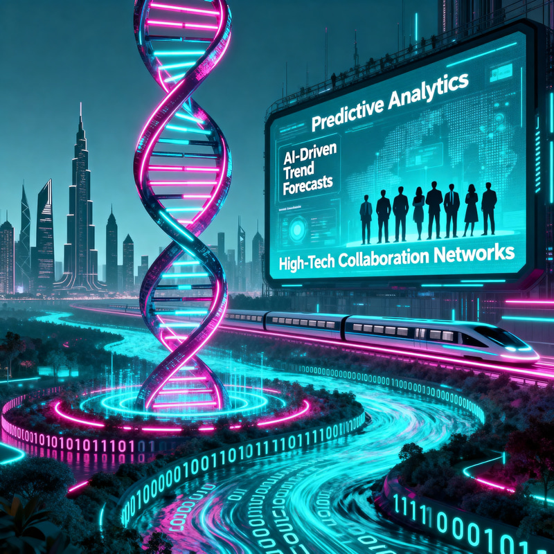 Futuristic Corporation DNA in Neon Lights Futuristic Corporation DNA in Neon Lights