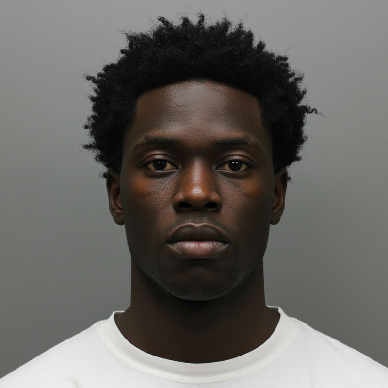 Professional Mugshot of Black Man Professional Mugshot of Black Man