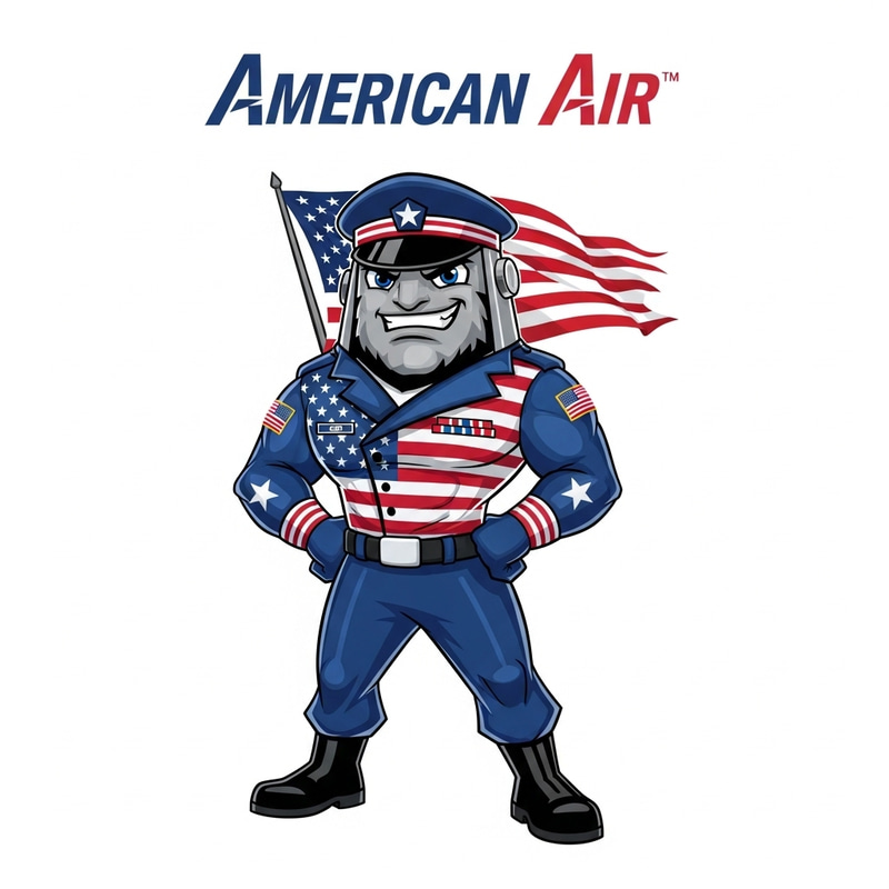 Dynamic Mascot for American Air - HVAC Design Dynamic Mascot for American Air - HVAC Design