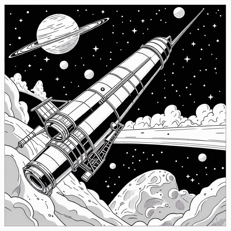 Soviet Satellite Coloring Book Page Soviet Satellite Coloring Book Page