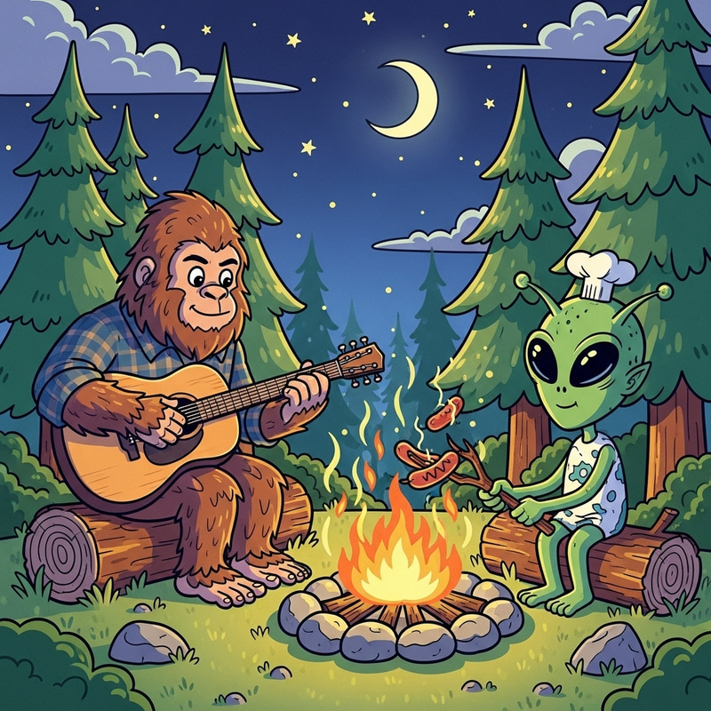 Bigfoot & Alien Jam Session: Campfire Fun Bigfoot & Alien Jam Session: Campfire Fun