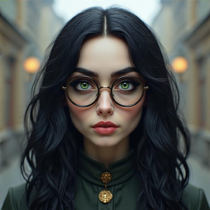 Cinematic Portrait of a Stunning Raven-Haired Beauty