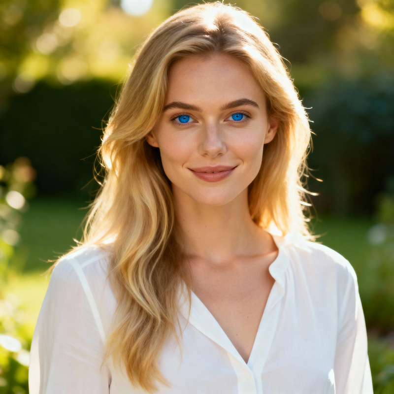 Stunning Blonde Woman with Blue Eyes Stunning Blonde Woman with Blue Eyes