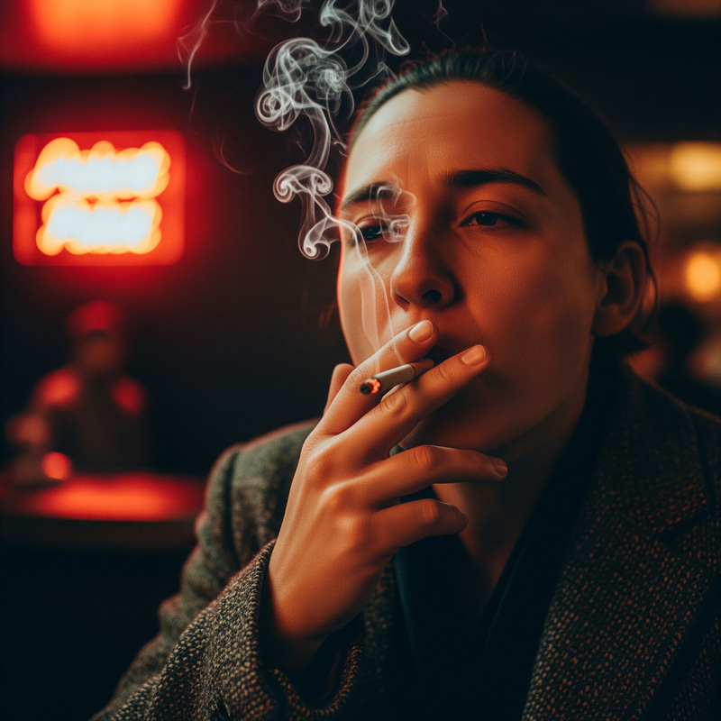 Smoking Portrait: Capturing the Moment
