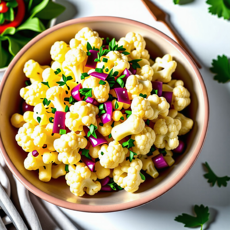 Colorful Cauliflower 'Potato' Salad | Food Photography Shoot Colorful Cauliflower 'Potato' Salad | Food Photography Shoot