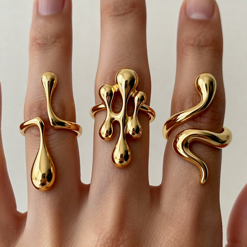 Organic Gold Ring Design - Art Jewelry Organic Gold Ring Design - Art Jewelry
