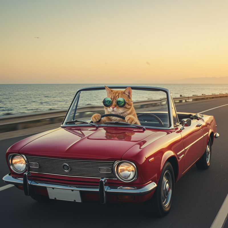 Cat Running a Car - Fun and Adorable Moments Cat Running a Car - Fun and Adorable Moments