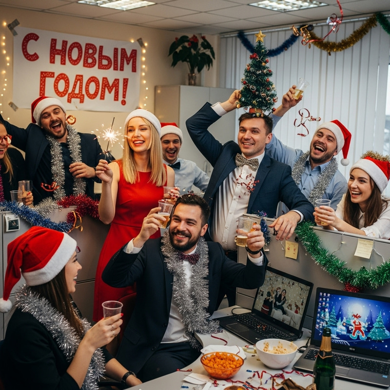 Celebrate New Year with Russian Office Clerks Celebrate New Year with Russian Office Clerks