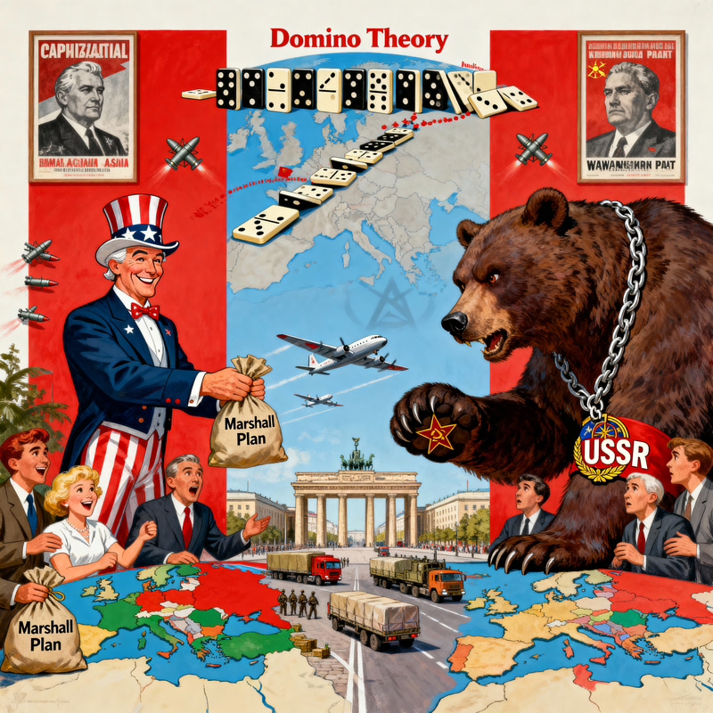 Cold War Cartoon: USA vs. USSR in Detail Cold War Cartoon: USA vs. USSR in Detail