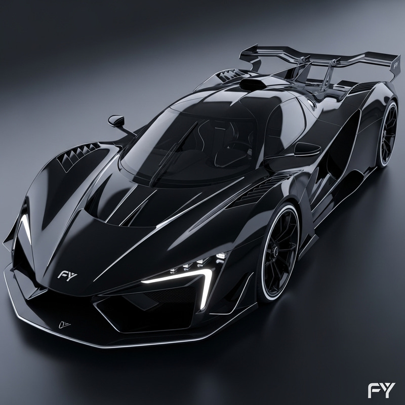 Futuristic Black Hypercar: Design & Features