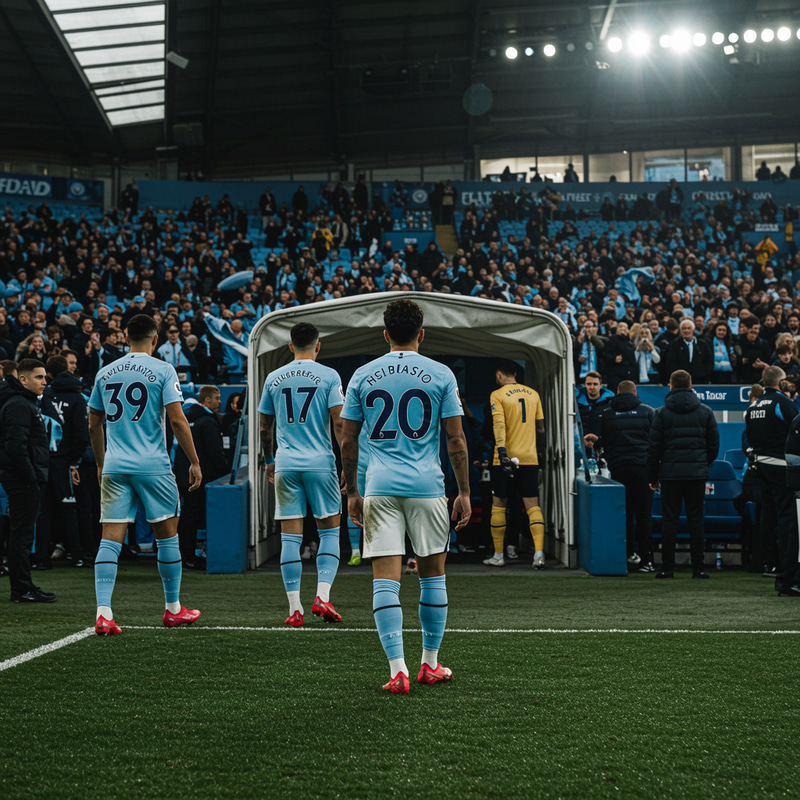 Inside Etihad Stadium: Players in the Tunnel Inside Etihad Stadium: Players in the Tunnel