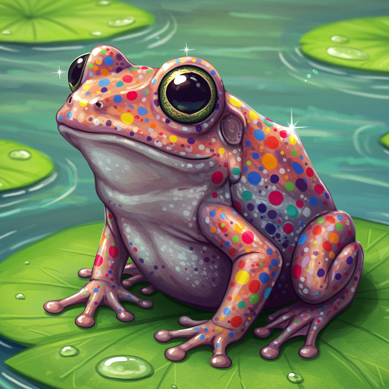 Cute Dot Frog: Adorable Frog Art Cute Dot Frog: Adorable Frog Art
