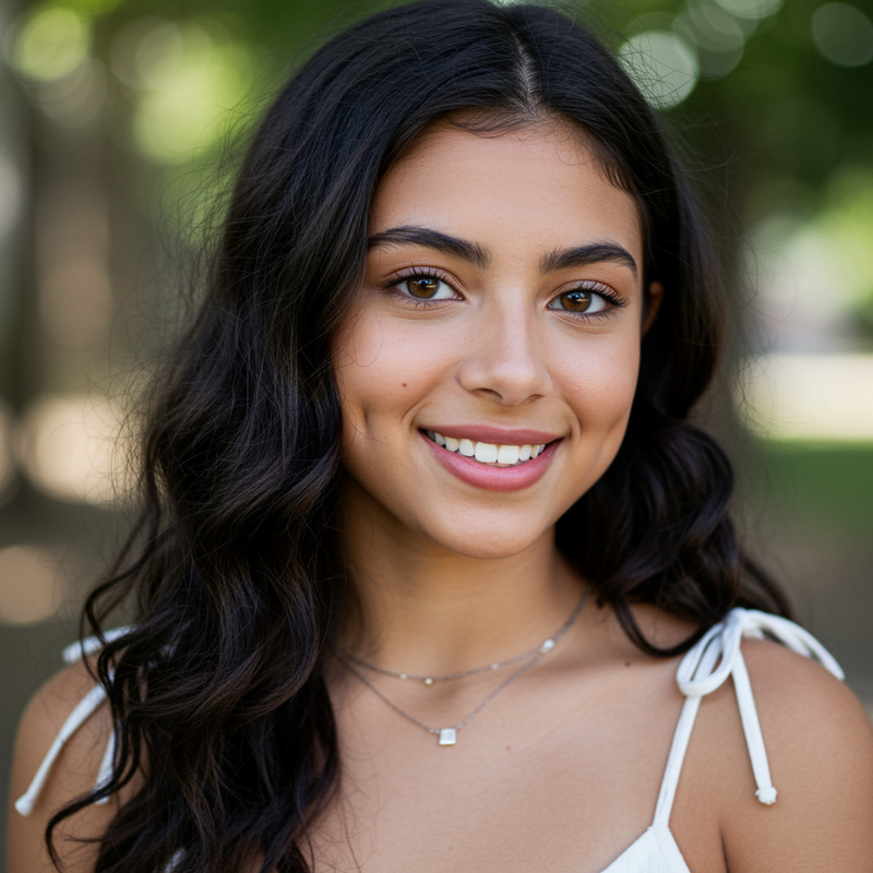 Beautiful 21-Year-Old Girl with Dimples Beautiful 21-Year-Old Girl with Dimples