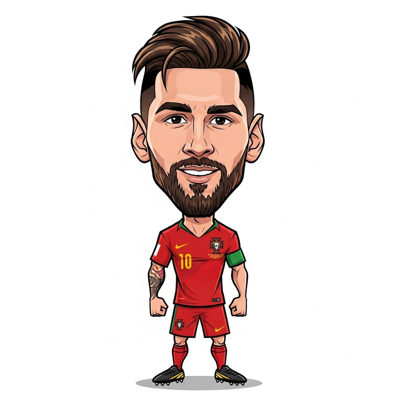 Cristiano Messi Cartoon Caricature Art Cristiano Messi Cartoon Caricature Art