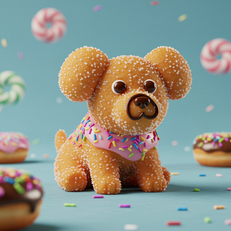 Transform Your Donut into a Dog Character