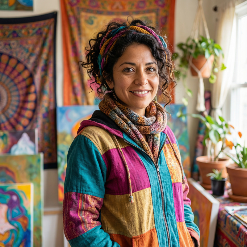 Vibrant Portrait of a 4'11" Hispanic Model Vibrant Portrait of a 4'11" Hispanic Model