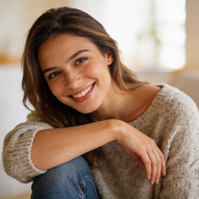 Attractive Woman Portrait in Casual Setting
