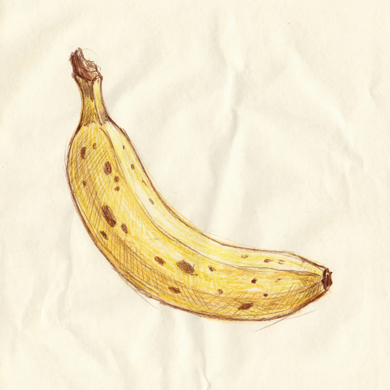 Hand-Drawn Banana Art