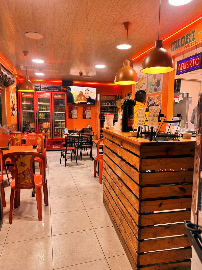 Warm Neon Lighting in Orange and Red Decor