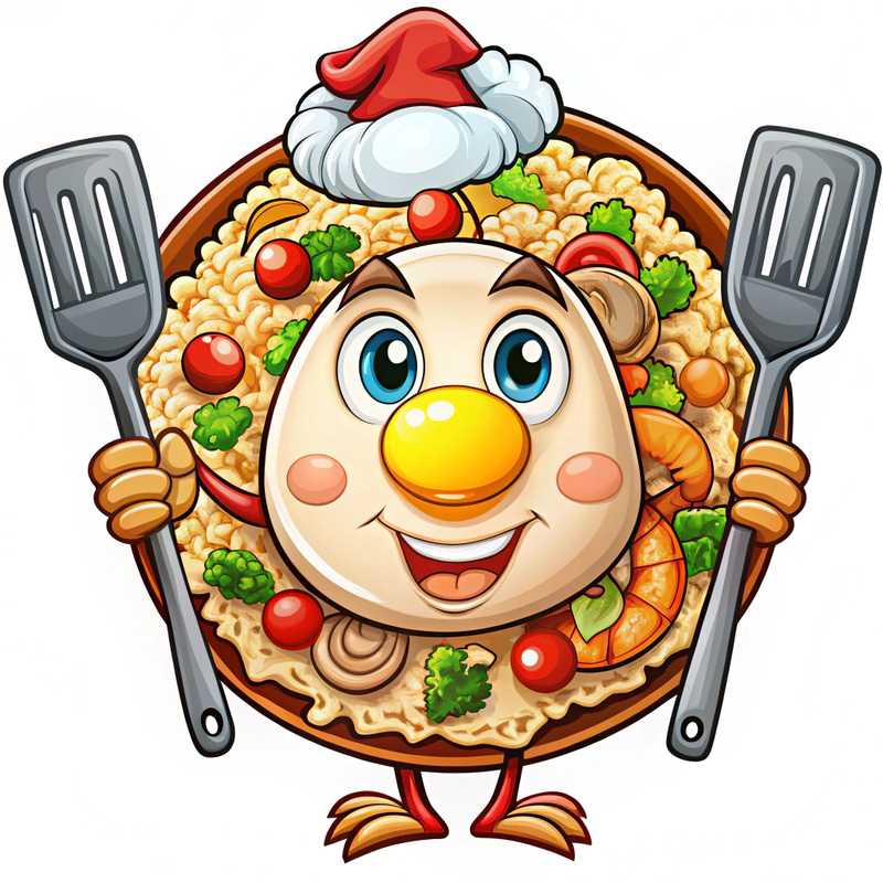 Cheerful Nasi Goreng Mascot Logo Design