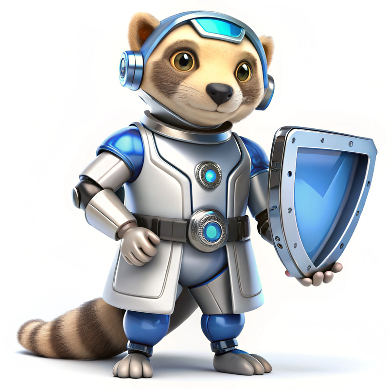 Futuristic Ferret Mascot for Healthcare Futuristic Ferret Mascot for Healthcare