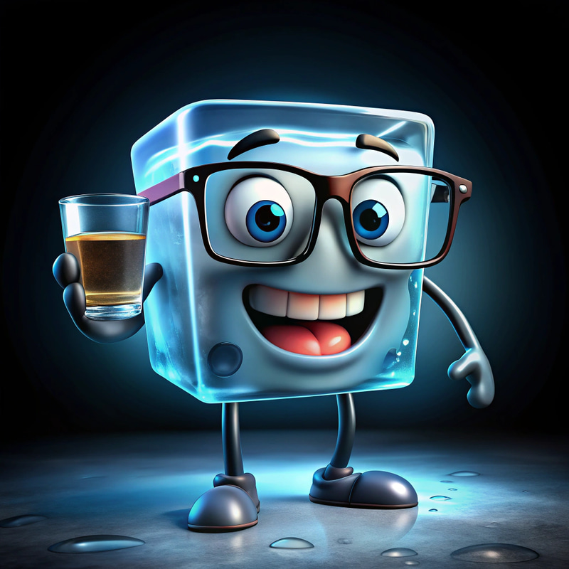 Cool Mascot Ice Cube | Animated Style Design Cool Mascot Ice Cube | Animated Style Design