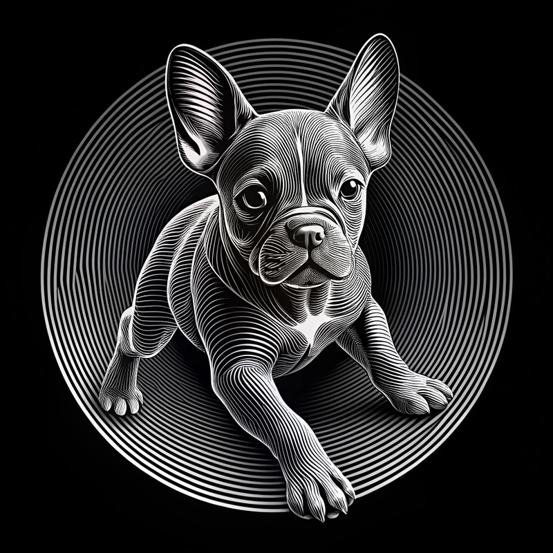 Minimalist French Bulldog T-Shirt Design