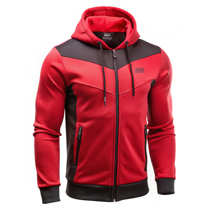 Stylish Red and Black Hoodie Jacket for Sports Stylish Red and Black Hoodie Jacket for Sports