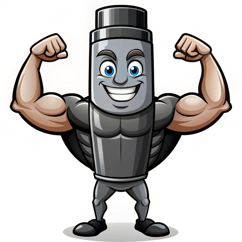 Strong and Confident Marker Mascot Character