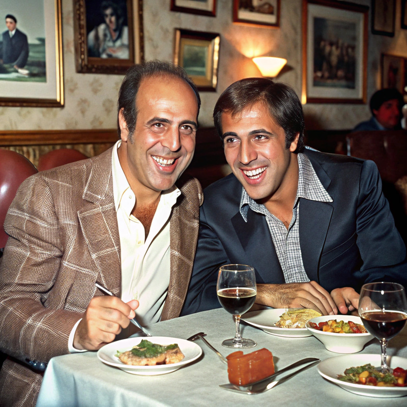 Adriano Celentano & Lino Banfi Dining Together
