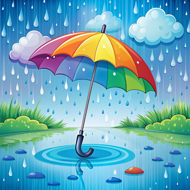 Rainy Weather Illustration for Kids