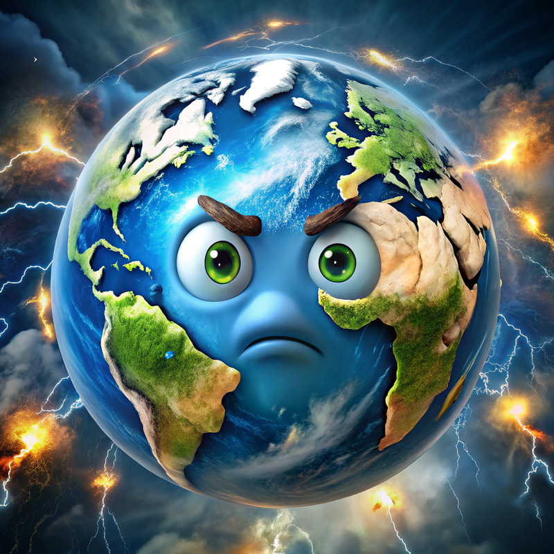Stressed Earth: A Globe's Expression of Worry Stressed Earth: A Globe's Expression of Worry