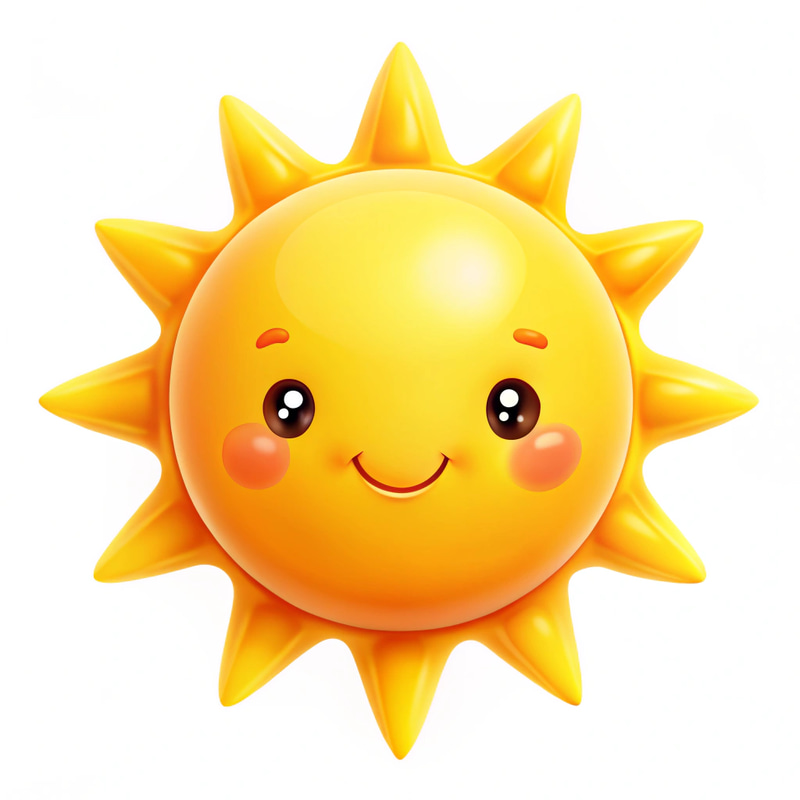 Cheerful Cartoon Sun for Summer Courses
