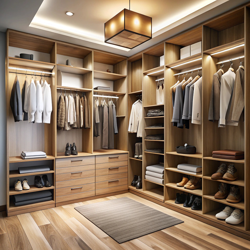Stylish L-Shaped Walk-In Closet Design Ideas Stylish L-Shaped Walk-In Closet Design Ideas