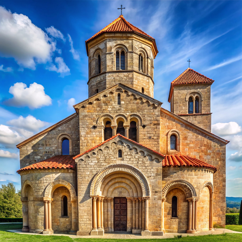 Neo-Romanesque Church Inspired by St. Cäcilia Harsum Neo-Romanesque Church Inspired by St. Cäcilia Harsum