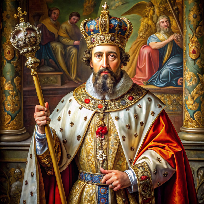 15th Century Medieval Emperor in Grand Palace 15th Century Medieval Emperor in Grand Palace