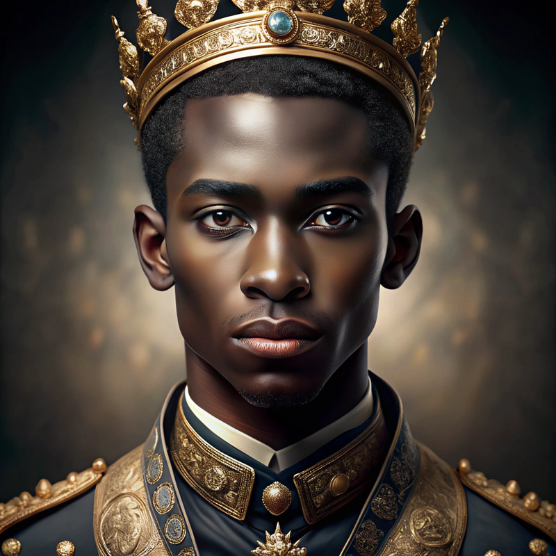 Regal Portrait of an African American Prince
