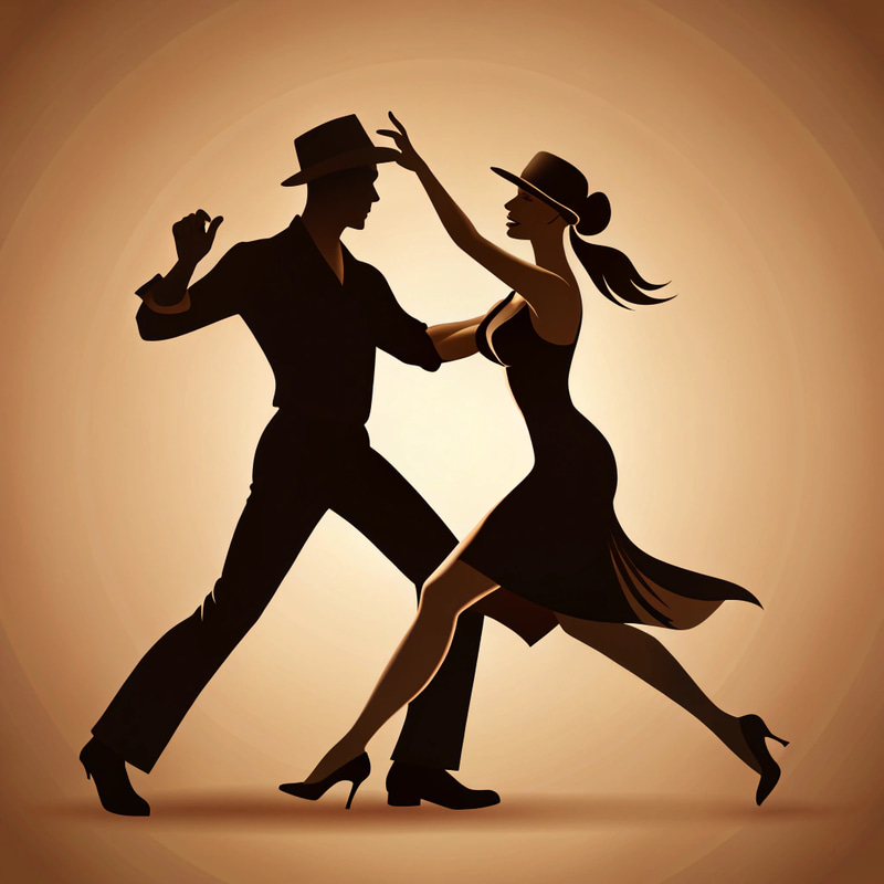 Elegant Cuban Dance Silhouette Tattoo Design Elegant Cuban Dance Silhouette Tattoo Design