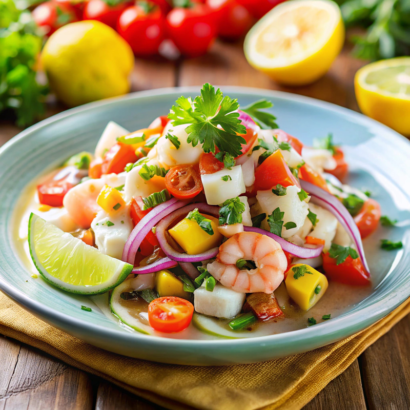 Fresh Seafood Ceviche: A Colorful Culinary Delight Fresh Seafood Ceviche: A Colorful Culinary Delight