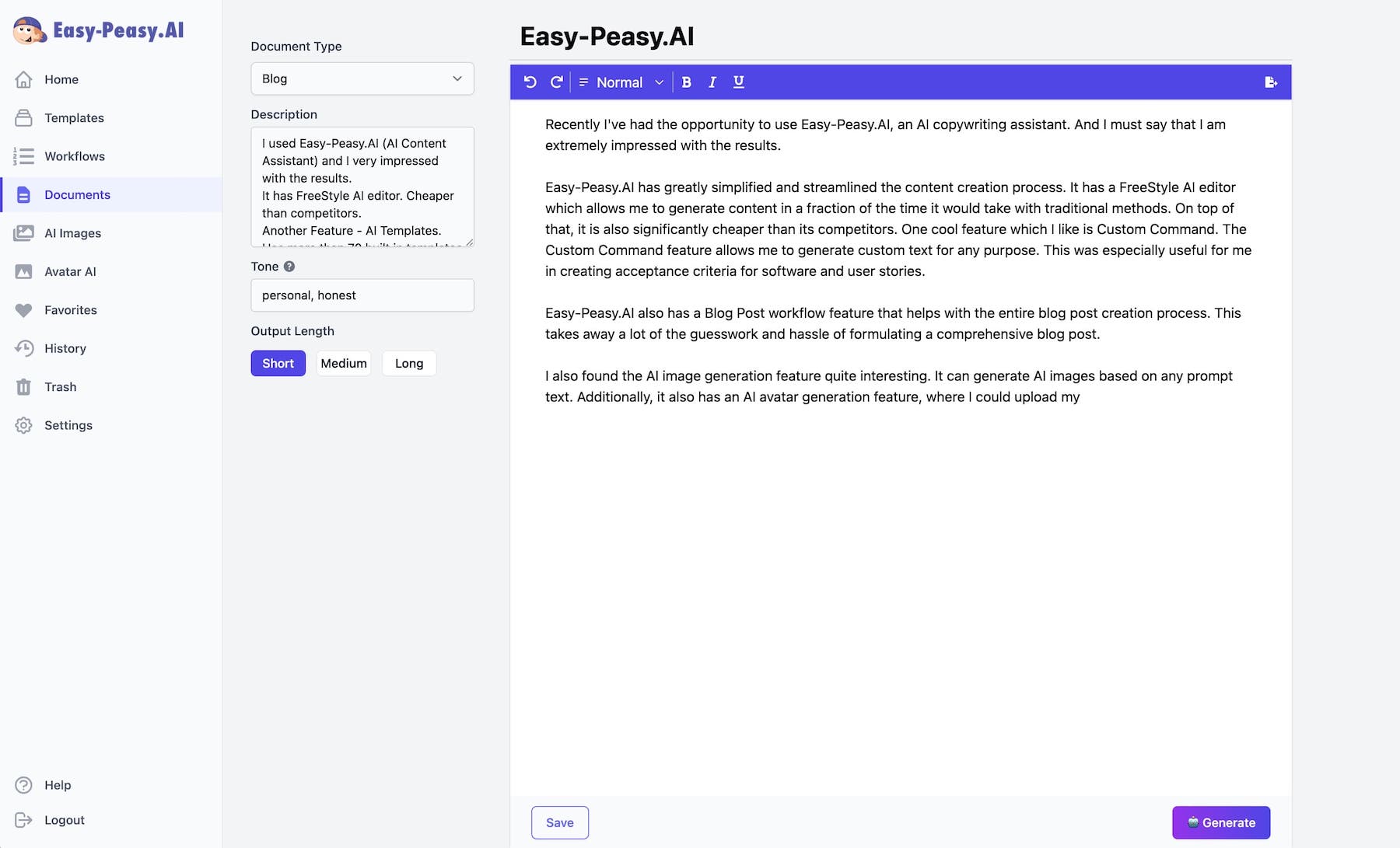 Easy-Peasy.AI: AI Writer Reviews, Pricing, and Alternatives